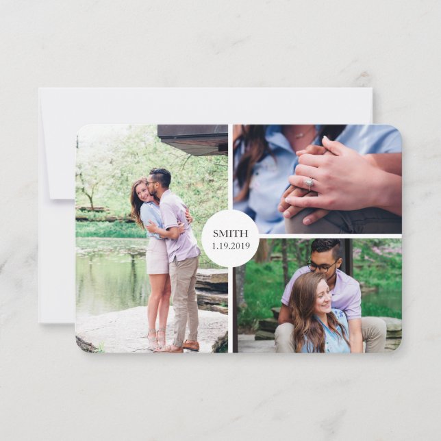 Convite Cartão-postal Vintage Salvar a Data (Frente)