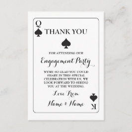 Convite Cartas de Agradecimento Rei Rainha Ás de Espadas