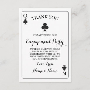 Convite Cartas de Agradecimento Rei Rainha Ás de Paus