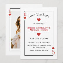 Cartas de Baralho Salve a Data Casamento Las Vegas