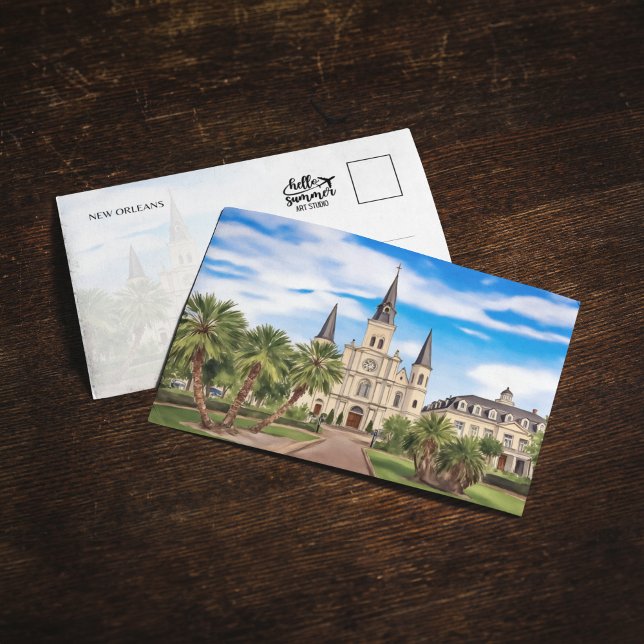 Convite Cartaz da Catedral de Luisiana, Rua Nova Orleans (Criador carregado)