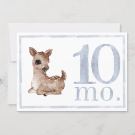 Convite Cartaz de Aquarela do Baby Boy Etone Dez Meses