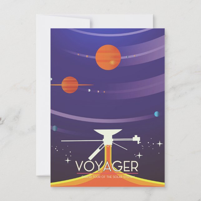 Convite Cartaz de Ciência da Grande Turnê da Voyager (Verso)