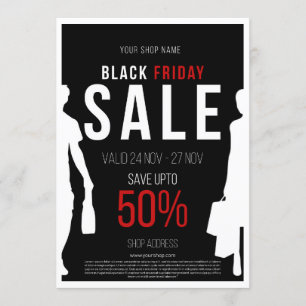 Convite Cartaz de desconto de venda da Black Friday