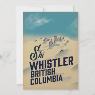 Convite Cartaz de esqui Whistler, Vancouver Colúmbia Britâ