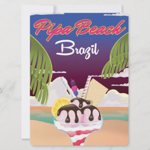 Convite Cartaz de férias da Praia da Pipa Brasil