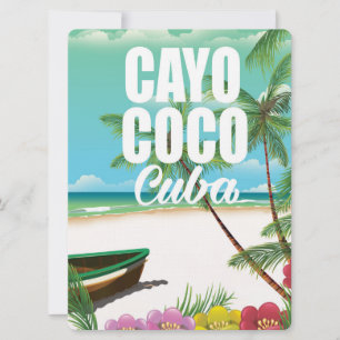 Convite Cartaz de férias de praia cubanas em Cayo Coco