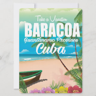 Convite Cartaz de férias de praia em Baracoa Guantánamo Pr
