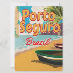 Convite cartaz de férias Porto Seguro Brasil