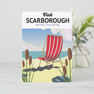 Convite Cartaz de Hastings North Yorkshire à beira-mar.