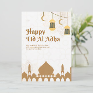 Convite Cartaz de Saudações Elegantes de Eid Al-Adha