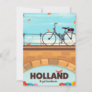 Convite Cartaz de viagem de bicicleta "Eu vou manter" da H