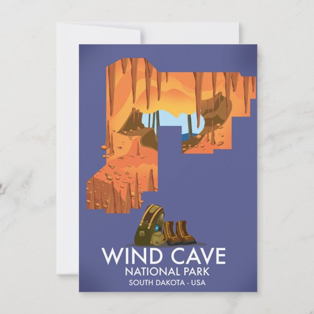 Convite Cartaz de viagem de caminhada do Parque Nacional W (Verso)
