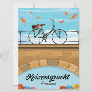 Convite Cartaz de viagem do Canal Keizersgracht Amsterdam