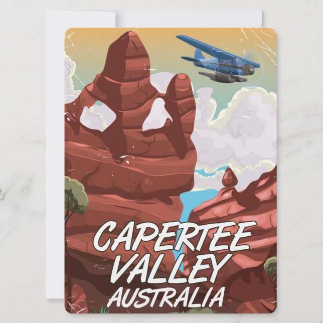 Convite Cartaz de viagem do vale Capertee Austrália (Frente)