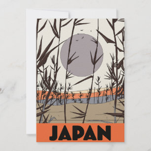 Convite cartaz de viagem Japão