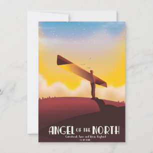 Convite Cartaz de viagem vintage do Anjo do Norte.