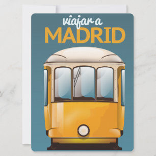 Convite Cartaz de viagem vintage para Madrid férias