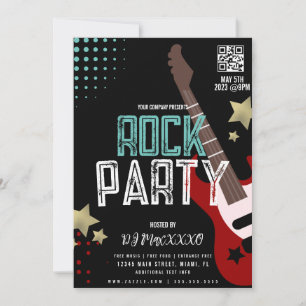 Convite Cartaz do Festival de Festa de Rock DJ Bar Club 