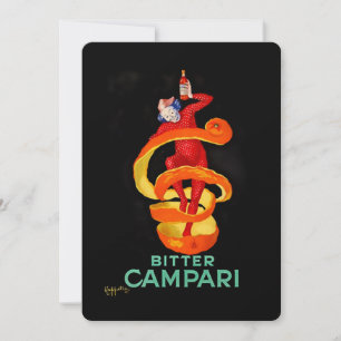 Convite Cartaz do Licor de Laranja Amarga de Leonetto Capp
