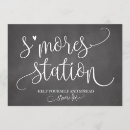 Convite Cartaz do Partido Favorito da Estação S'mores 5x7