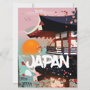 Convite Cartaz do pôr do sol do edifício do Japão