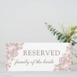 Convite Cartaz reservado para a família do casamento de ro