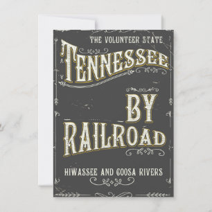Convite Cartaz vintage da ferrovia do Tennessee EUA