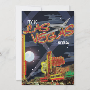 Convite Cartaz Vintage de Las Vegas