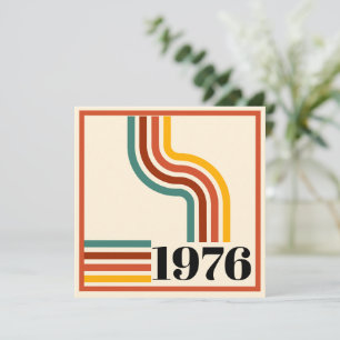 Convite Cartaz Vintage de Listra Retro de 1976 Laranja Obr