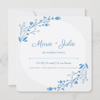 Convite carte d'convida pour mariage , fiançailles