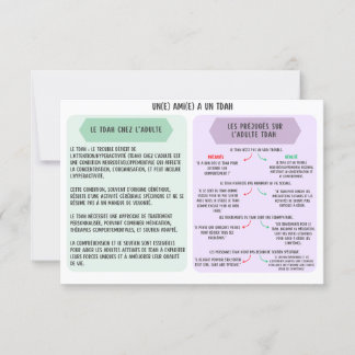 Convite Carte de Soutien pour Adultes TDAH - Amis