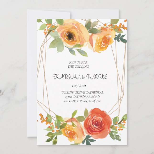 Convite carte d'invitation (Frente)