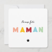 Carte fête des mères - Multicolore