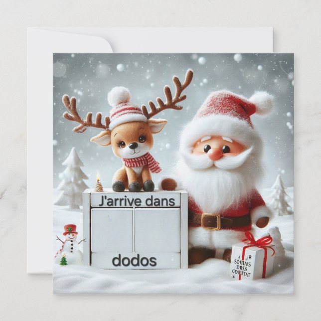 Convite Carte Postale "Le Père arrive dans .." (Frente)