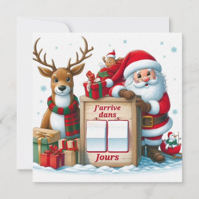 Convite Carte Postale "Le Père arrive dans .." (Frente)