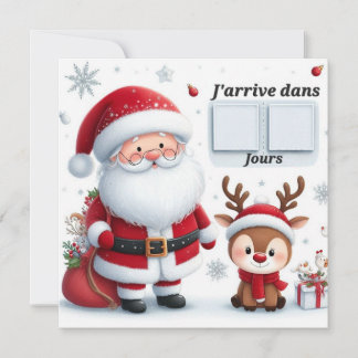 Convite Carte Postale "Le Père arrive dans .."