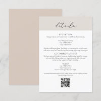 Carteira de Detalhes QR de Casamento do Estilo de