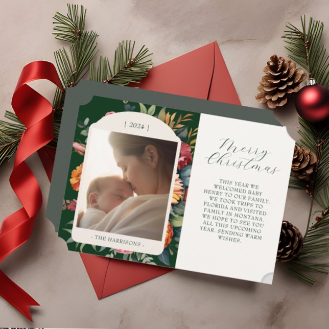 Convite Carteira De Revisão Do Ano Botânico Elegante (Criador carregado)