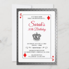 Convite Cartões: Aniversário da Rainha dos Diamantes