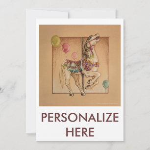 Convite - Cartões de Anúncio - Caro Cavalo Feliz