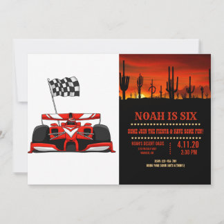 Convite Cartografia extrema Race car |Escolher cor de fund