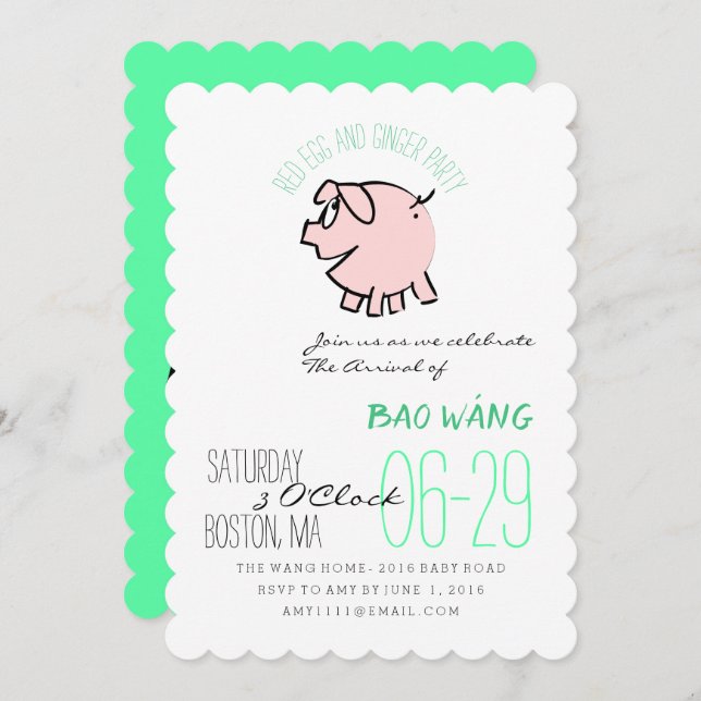 Convite Cartoon 3 Anos De Ovo E Gengibre Festa Bebê Inv (Frente/Verso)