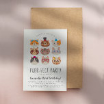 Convite Cartoon Cats Kids’ Purr-fect Birthday Party<br><div class="desc">Celebrate your little one's special day with these adorable cat-themed birthday invites! These cards feature nine cartoon cats with fun accessories, like floral crowns, bows, glasses, headbands, hats and more. Your custom party details appear below in modern script typography. Cards reverse to a hand-drawn polka pattern against a pink background....</div>