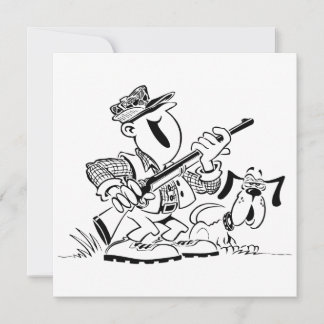 Convite Cartoon Hunter e Cão