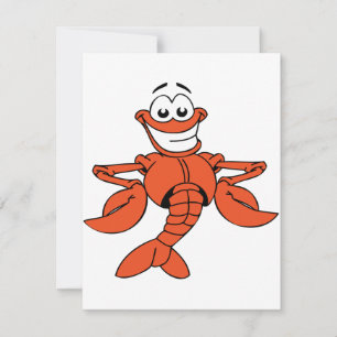 Convite Cartoon Lobster de Sorriso