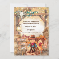 Cartoon ocidental cowboy casal desert arca queria