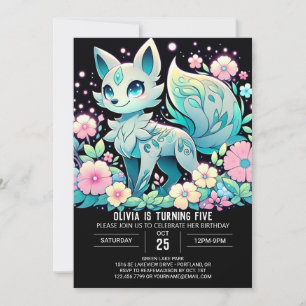 Convite Cartoon Wolf Digital Birthday
