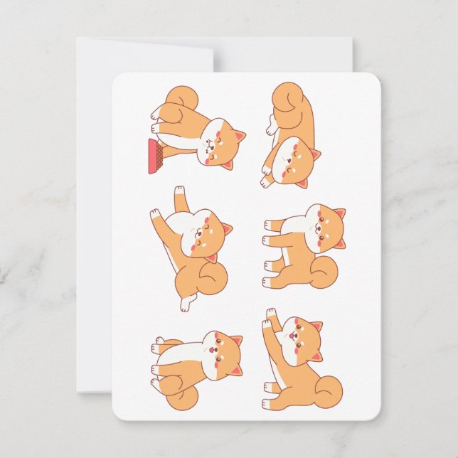 Convite cartoons shiba inu (Frente)