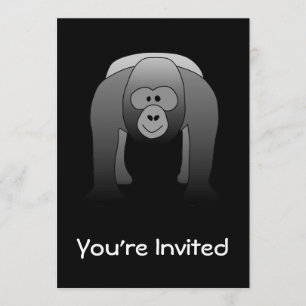 Convite Cartum Silverback Gorilla